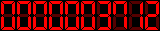 A hitcounter in the style of a seven-segment display.