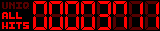 A hitcounter in the style of a seven-segment display.